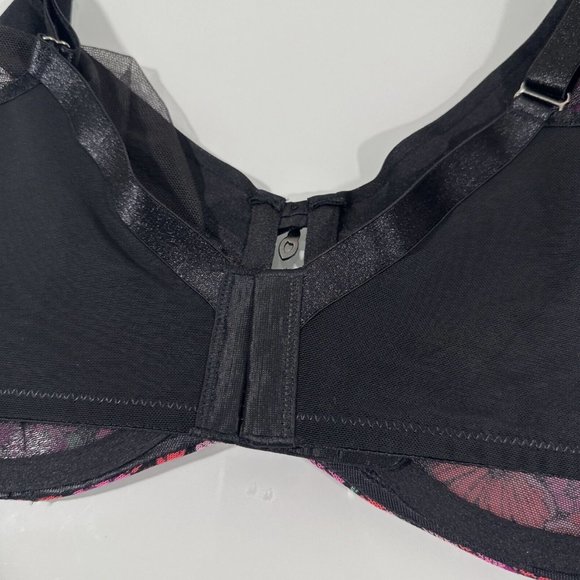 NWT $40 Curvy Couture [ 46C ] Full Figure Mesh Underwire Bra‎ Retro Roses - Picture 10 of 15